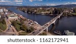 Valdivia, Chile .Puente Pedro de Valdivia on Valdivia river. View from top of Casino