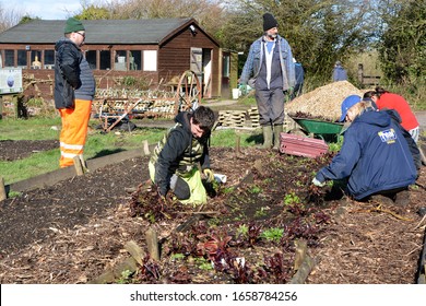 Vale Of Glamorgan, Wales, 02 February 2020 Community Garden Growing Organic Vegetables For Sale In The Local Area, Offering Supported Work Placements For Adults With Varying Disabilities