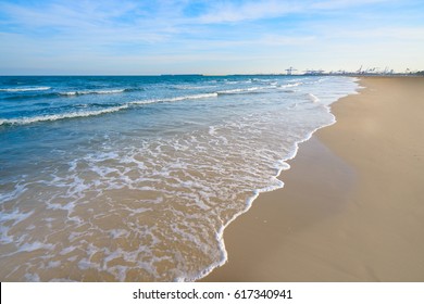 Valencia La Malvarrosa Beach Arenas In Spain