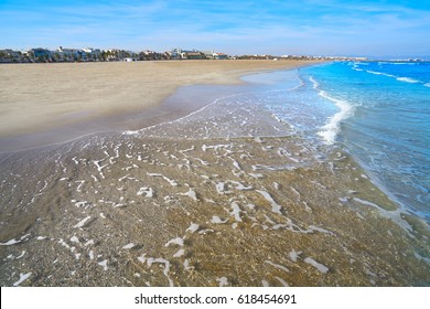 Valencia La Malvarrosa Beach Arenas In Spain