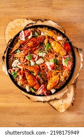 Valencia Paella With Assorted Seafood And Shellfish 