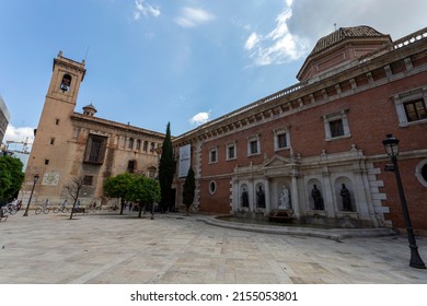 Valencia, Spain - 05 05 2022: College Of Corpus Christi And The Patriarch Museum In Valencia, Spain On A Sunny Spring Day.