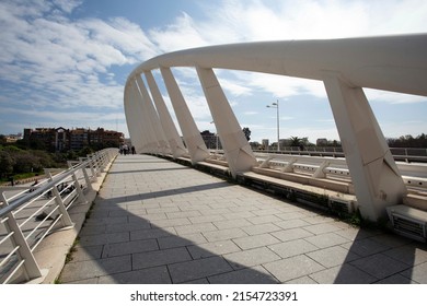 Valencia, Spain - 05 05 2022: Pont de l'Exposicio bridge in Valencia, Spain on a sunny spring day. - Shutterstock ID 2154723391