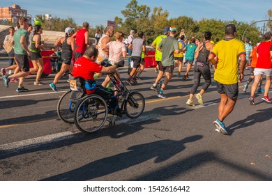 Valencia, Spain; 10/27/2019: Half Marathon In Valencia Spain 2019