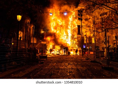 pics Destroyed City Background Fire https www shutterstock com image photo valencia spain 19 march 2019 valencian 1354810010