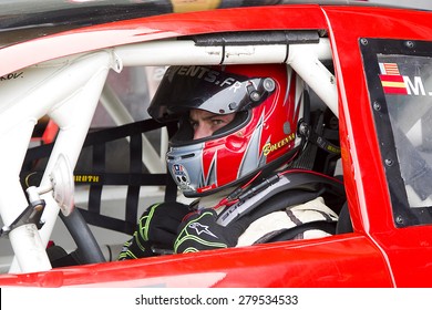 VALENCIA, SPAIN - APRIL 25: Wilfried Boucenna At Race 1 Elite 1 Of Nascar Whelen Euro Series In Ricardo Tormo Circuit, On April 25, 2015, In Cheste, Valencia, Spain. The Winner Was Eddie Cheever.