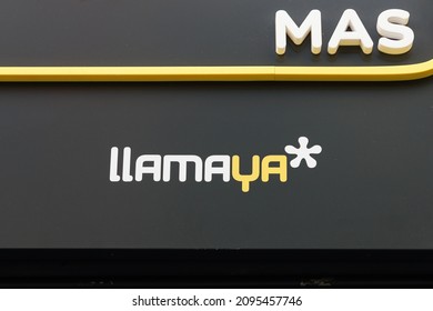 VALENCIA, SPAIN - DECEMBER 20, 2021: Llamaya Is A Mobile Network Operator In Spain