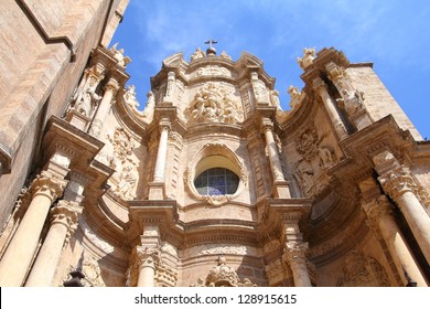 Valencia, Spain - Facade Of The Cathedral Church