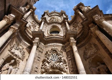 Valencia, Spain - Facade Of The Cathedral Church