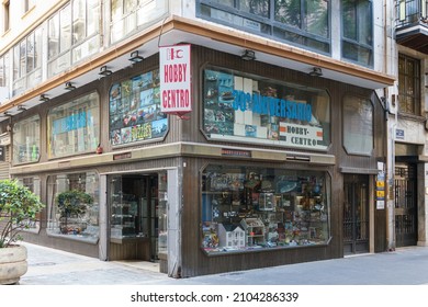 VALENCIA, SPAIN - JANUARY 10, 2022: Hobby Centro Is A Traditional Valencia Toy And Model Shop