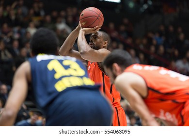 VALENCIA, SPAIN - JANUARY 11: Will Thomas During Eurocup Match Between Valencia Basket And Alba Berlin At Fonteta Stadium On January 11, 2017 In Valencia, Spain