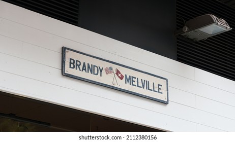 VALENCIA, SPAIN - JANUARY 24, 2022: Brandy Melville Is A European Clothing And Fashion Accessories Brand