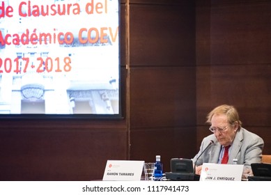 Valencia, Spain. Jun 21 2018: Delivery Of Diplomas In The Graduation And Reception End Of Course Of The College Of Economists Of The Valencian Community.