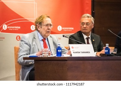 Valencia, Spain. Jun 21 2018: Delivery Of Diplomas In The Graduation And Reception End Of Course Of The College Of Economists Of The Valencian Community.