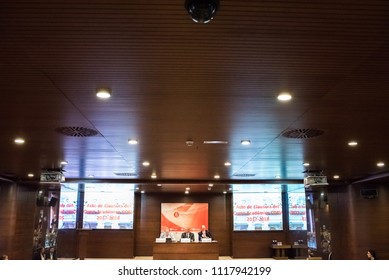 Valencia, Spain. Jun 21 2018: Delivery Of Diplomas In The Graduation And Reception End Of Course Of The College Of Economists Of The Valencian Community.