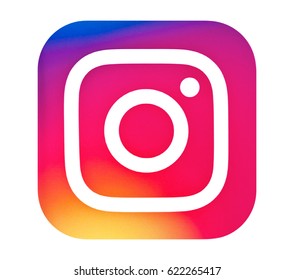 Valencia, Spain - March 05, 2017: Instagram new logo  printed on paper. Instagram is an online mobile photo-sharing and video-sharing service.