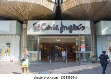 Valencia, Spain; March 26 2019: 
El Corte Inglés Department Stores, A Very Famous Spanish Company