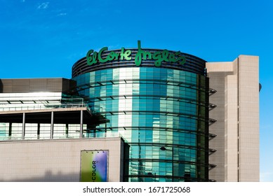 Valencia, Spain - March 5, 2020: Facade Of The El Corte Inglés Department Store Building In Valencia.