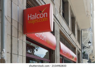 VALENCIA, SPAIN - MAY 05, 2022: Halcon Viajes Is A Spanish Travel Agency Chain