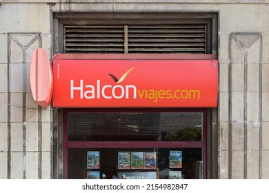 VALENCIA, SPAIN - MAY 05, 2022: Halcon Viajes Is A Spanish Travel Agency Chain