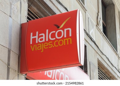 VALENCIA, SPAIN - MAY 05, 2022: Halcon Viajes Is A Spanish Travel Agency Chain