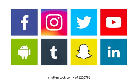 Facebook Instagram Twitter Icon Images, Stock Photos & Vectors ...