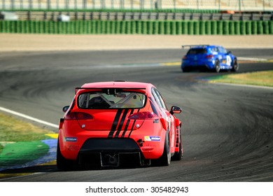 VALENCIA, SPAIN - MAY 2: Team Formed By Nikolay Dmitriev And Nil Monserrat Races In A Seat Leon Supercopa In The Spanish Endurance Championship, At Ricardo Tormo's Circuit, On May 2, 2015 In Cheste.