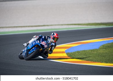 VALENCIA, SPAIN - NOVEMBER 11: Mattia Pasini During Valencia MotoGP 2016 At Ricardo Tormo Circuit On November 11, 2016 In Valencia, Spain