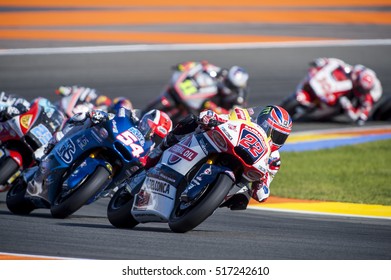 VALENCIA, SPAIN - NOVEMBER 11: Sam Lowes, Mattia Pasini During Valencia MotoGP 2016 At Ricardo Tormo Circuit On November 11, 2016 In Valencia, Spain