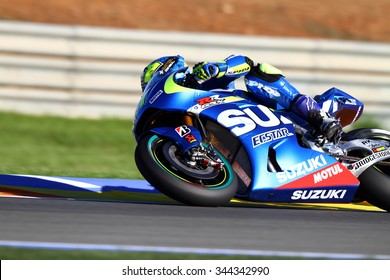 VALENCIA - SPAIN, NOVEMBER 6: Spanish Suzuki Rider Aleix Espargaro At 2015 Motul MotoGP Of Valencia On November 6, 2015