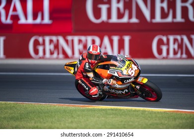 VALENCIA, SPAIN - NOVEMBER 9: Mattia Pasini During Valencia MotoGP 2014 At Ricardo Tormo Circuit On November 9, 2014 In Valencia, Spain