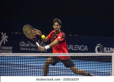 VALENCIA, SPAIN - OCTOBER 28: Thomaz Bellucci During Valencia Open Tennis 2015 On October 28, 2015 In Valencia , Spain