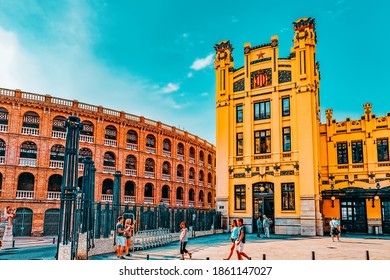 VALENCIA, SPAIN - SEPT 10: North Railways Station( Estació Del Nord) , Spain. Every Year,Valencia(third Size Population  City In Spain)welcomes More Than 4 Million Visitors. 