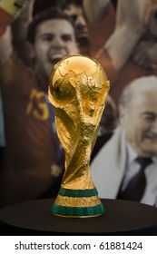 VALENCIA, SPAIN - SEPT 27: The World Cup Trophy, won by Spain in South Africa in July 2010, is on public display in the Principe Felipe Museum on on September 27, 2010 in Valencia, Spain.