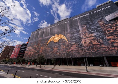 VALENCIA,SPAIN-CIRCA MARCH 2015: View On Mestalla Stadium 