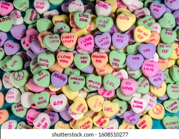Valentine Candy Conversation Hearts With Phrases