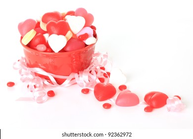 Valentine Candy Studio Isolated On White.