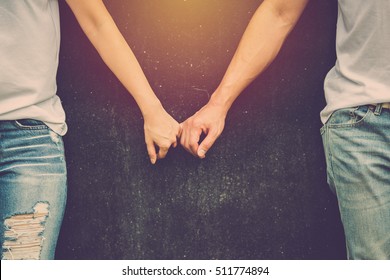 Valentine day background. Love couple in vintage filter - Powered by Shutterstock