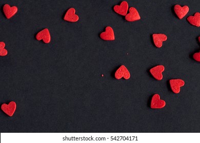 Valentine day background with red hearts - Shutterstock ID 542704171