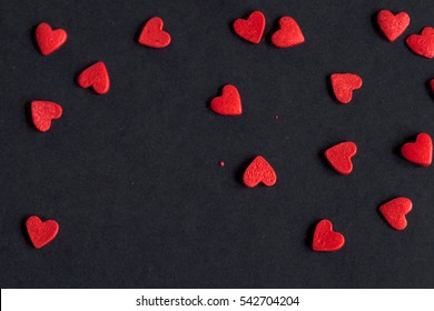 Valentine day background with red hearts - Shutterstock ID 542704204