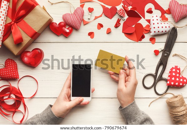 Valentine Day Internet Sales Concept Online Stock Photo Edit Now 790679674