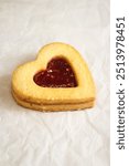 Valentine heart shaped jammie dodger