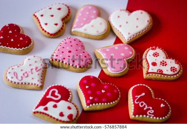 Valentines Day Cookies Stock Photo (Edit Now) 576857884