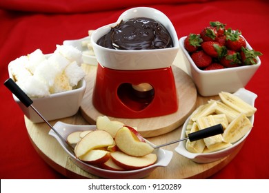Valentines Day Desert For Two , Chocolate Fondue
