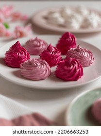 Valentine's day dessert pink marshmallows  - Shutterstock ID 2206663253