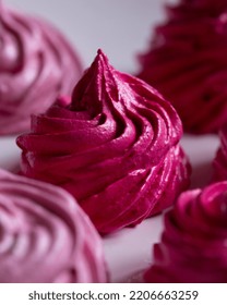 Valentine's day dessert pink marshmallows  - Shutterstock ID 2206663259