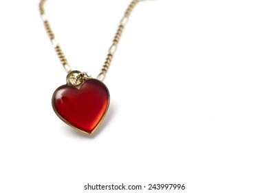 Valentine's Day Heart Jewel In White Background