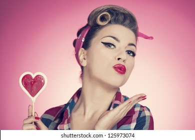 Valentine's Day With Pin Up Girl