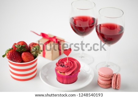 Similar – Image, Stock Photo Glasses with Strawberries and Mango Smoothies