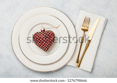 Valentine's Day table setting